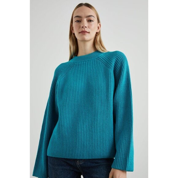 NWT Rails Rita Marine Blue Crewneck Long Sleeve Knit Pullover Sweater Women's SZ - Picture 1 of 11